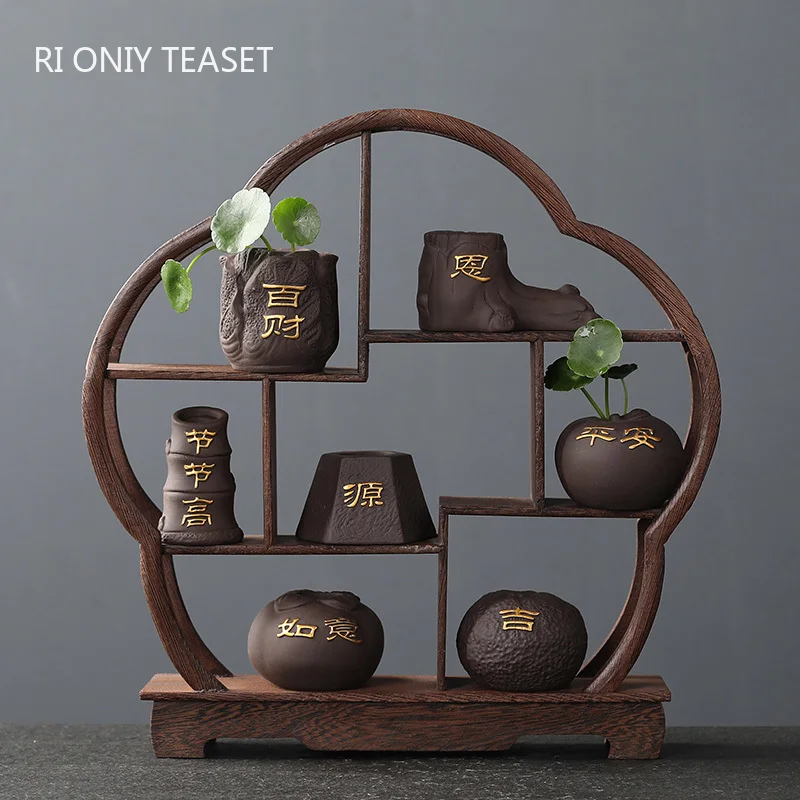 Bonsai Garden Mini - Yaratıcı mor kil çay Pet parmak