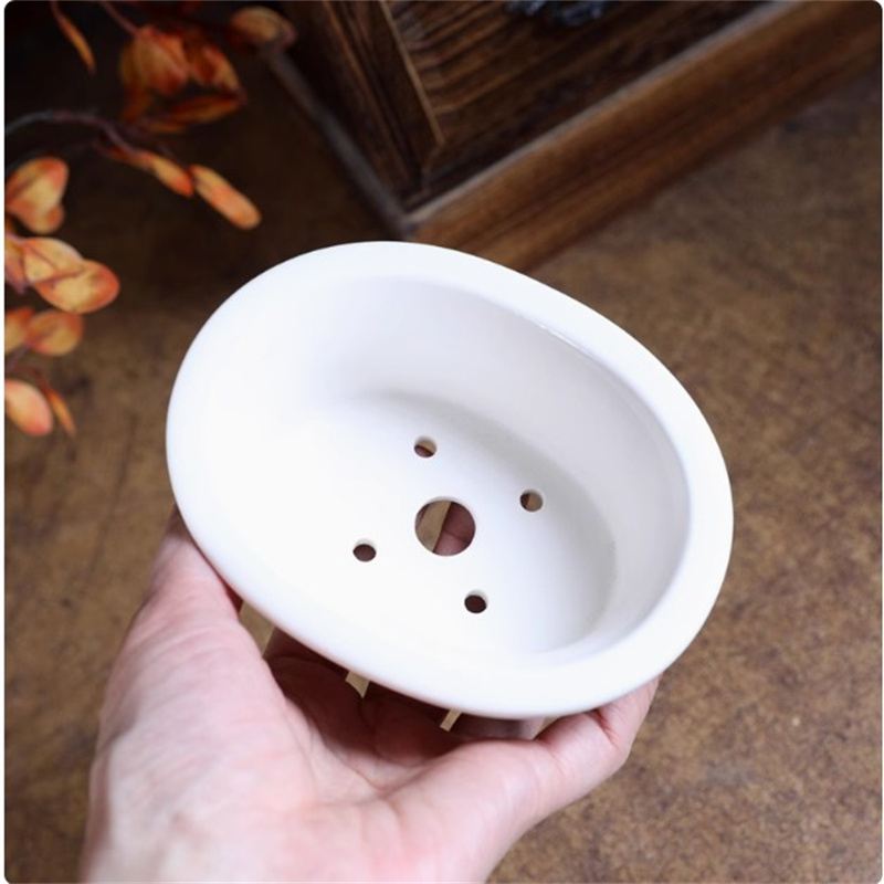 Porselen Beyaz Oval Bonsai Sak - Bonsai Garden Desk incelemesi ve fiyatı