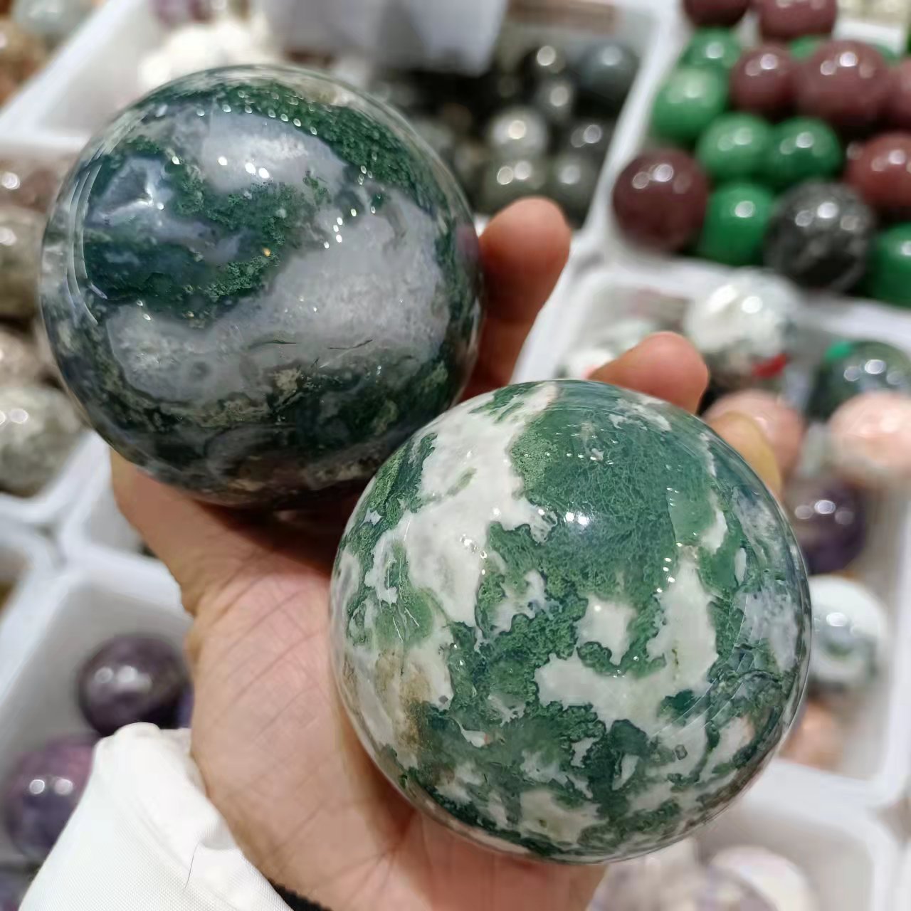 Doğal yosun akik kristal kuvar - Bonsai Rock Garden incelemesi ve fiyatı