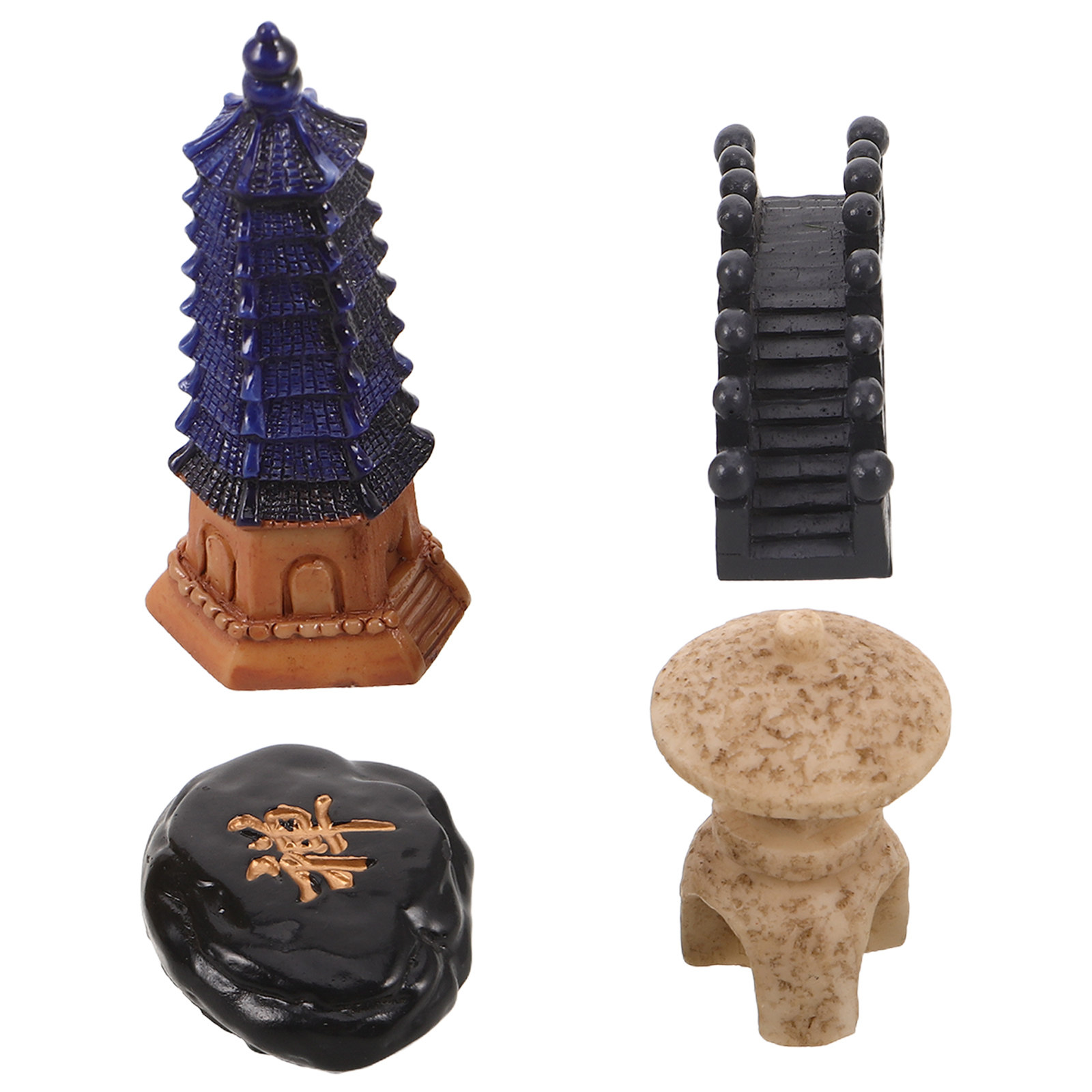 4 Parça Mini Japon Pagoda Heyk - Bonsai Garden Desk incelemesi ve fiyatı