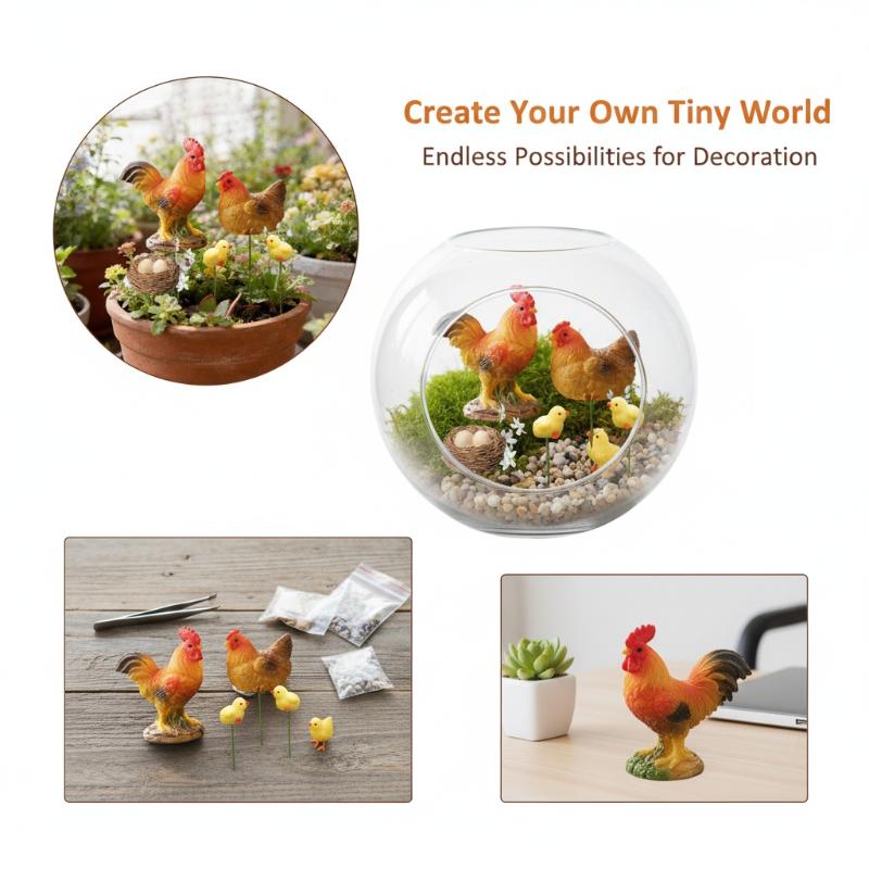 4/5 Parça Mini Reçine Tavuk Ai - Bonsai Garden Desk incelemesi ve fiyatı